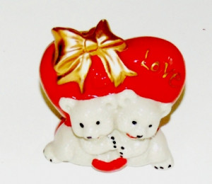 Сувенир Мишки с сердцем /керамика//8-6см//1шт/