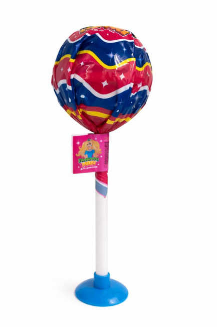 Карамель на палочке в наборе с подарком "Лизунец MAXI (для девочек) 125гр*24шт.