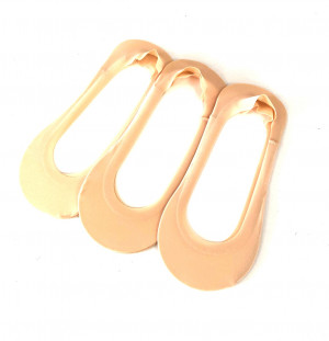 Следки женские капроновые с силиконовой вставкой и хлопковой подошвой цвет Телесный 1 пара