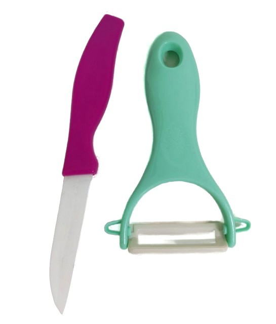 Нож керамический  и овощечистка керамическая набор из 2 х предметов