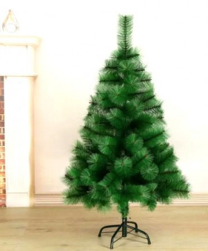 Елка искусственная зеленая  с шишками 150 см.