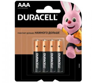 Батарейки DURACELL ААА мизинчиковые 4 шт