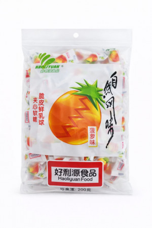 Хрустящие шарики с начинкой со вкусом ананаса 320 гр HaoLiYuan