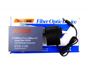 Медиа-конвертер для оптического волокна,одномодовый одноволоконный преобразователь НТВ -3100А -25 км
