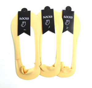 Следки женские капроновые с силиконовой вставкой и хлопковой подошвой цвет Телесный 1 пара