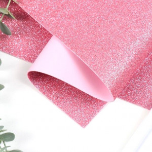 Фоамиран глиттерный Розовый 20*30 см.2 мм.1 шт.