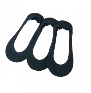 Следки женские капроновые с силиконовой вставкой и хлопковой подошвой цвет Черный 1 пара