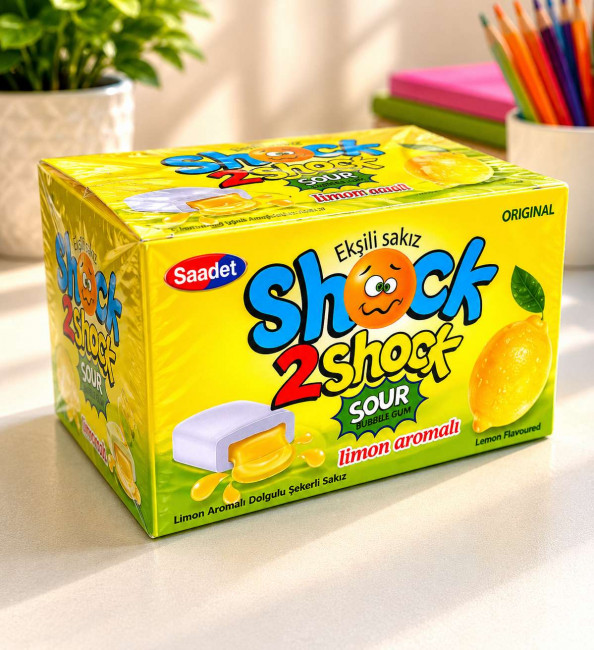 Жевательная резинка Шок «SHOCK 2  SHOCK» яблоко  4гр,1 шт./100шт, в коробке,
