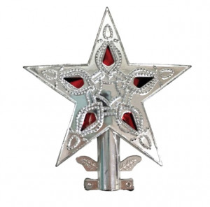 Звезда на елку 8 см.диаметр ножки 9 мм.