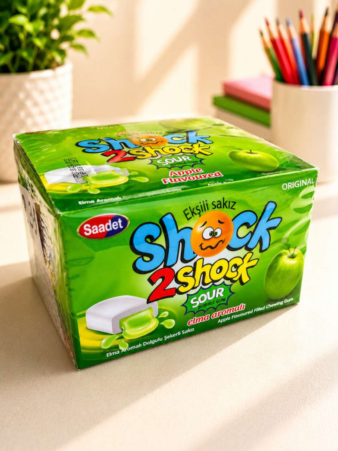 Жевательная резинка Шок «SHOCK 2  SHOCK» яблоко  4гр*100шт*20блоков