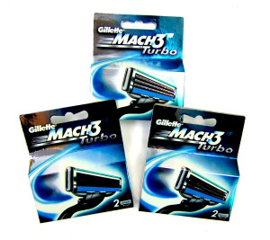 Сменные кассеты для бритья GILLETTE MACH TURBO 3  2 шт. 1 упаковка /400 шт.коробка/