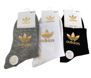 Носки женские Adidas 95 % хлопок р.36-41 / 10 пар в упаковке/ 1 пара