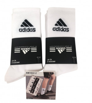 Носки мужские Adidas 80% хлопок р.41-47 / 12 пар в упаковке/ 1 пара
