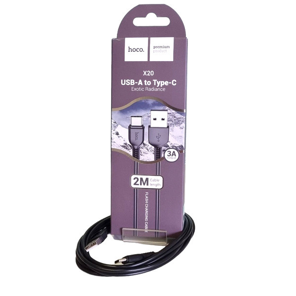 Кабель Hoco X20 Type-C - USB черный, 2 м.