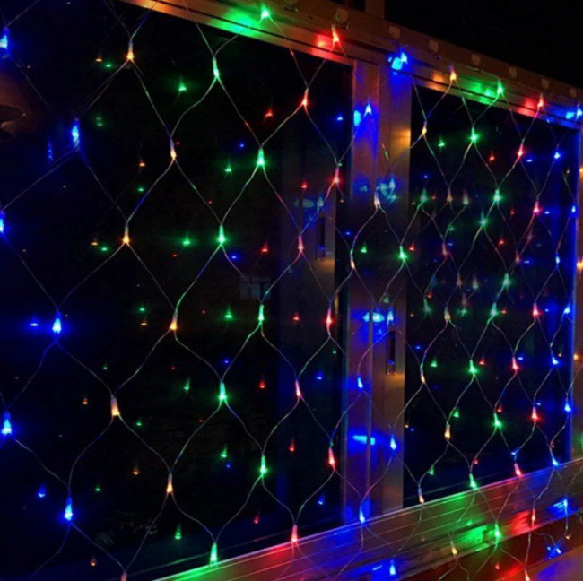 Гирлянда сетка Радуга 3,5*2 м.