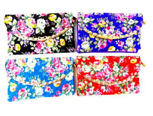 Сумка женская текстиль на длинном ремешке с тремя отделениями 15*23 см.1 шт.