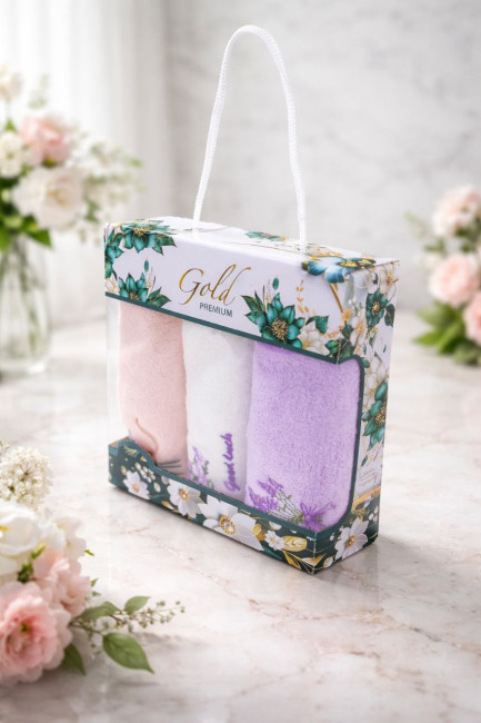 Набор подарочный : полотенце 3 шт.50*24 см.