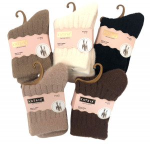 Носки детские термо 12-14 лет 80% шерсть ламы /10 пар в упаковке / 1 пара