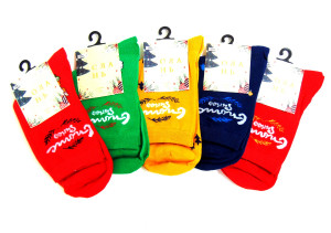 Носки мужские НОВОГОДНИЕ  65%хлопок5%эластан р.41-47 /10 пар в упаковке / 1 пара