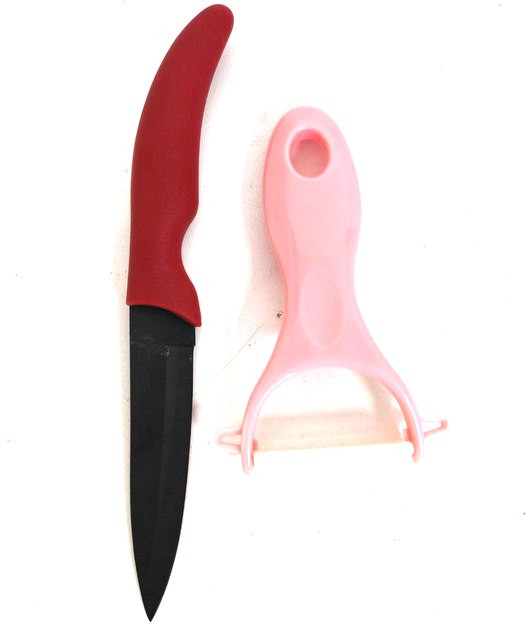 Нож с чехлом  и овощечистка керамическая набор из 2 х предметов