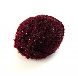 Пряжа бордовая с люрексом 12 гр.