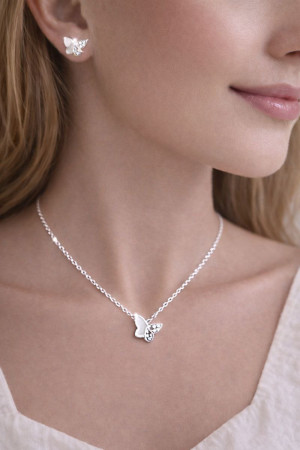 Цепочка с кулоном и серьги