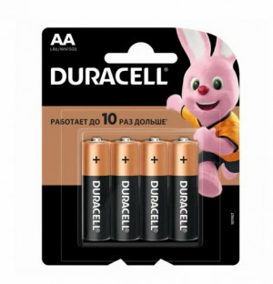 Батарейки DURACELL АА пальчиковые 4 шт