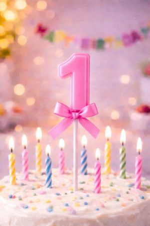 Топпер цифра << 1 >> 21 см.1 шт.