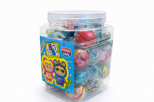 Жевательный мармелад с кислой начинкой "ЛАБУ КЛАБ" ассорти 10г,1 шт./30шт в банке/