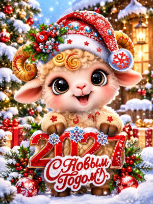 Наклейка Симовол 2027 года  33*47 см.1 шт.