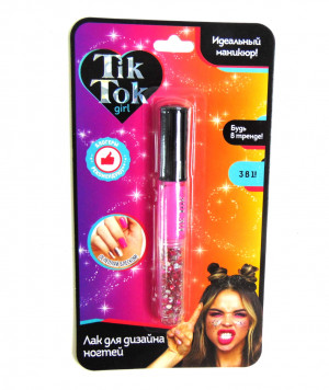 Лак для дизайна ногтей со стразами ТИК ТОК  блогеры рекомендуют 6 мл.1 шт.