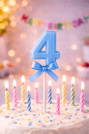 Топпер цифра << 4>> 21 см.1 шт.