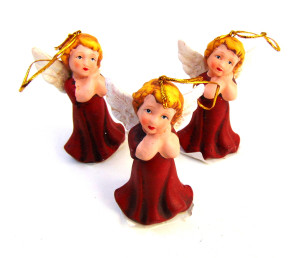 Подвеска новогодняя Ангел керамика 9 см.1 шт.