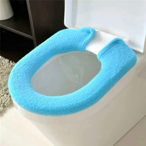 Чехол для сиденья  унитаза махровый на кнопках 1 шт.