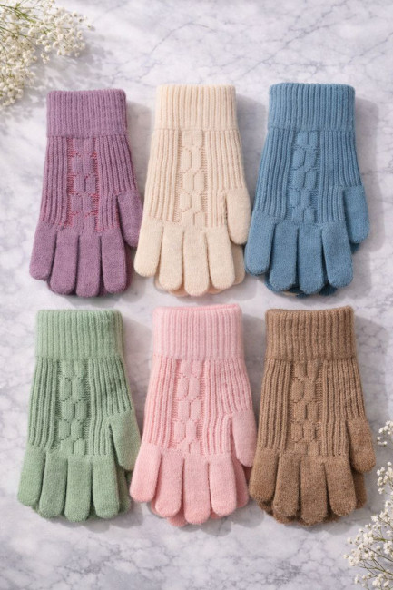 Варежки женские меховые 1 пара