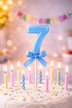 Топпер цифра << 7 >> 21 см.1 шт.