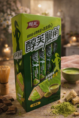 Вафельная палочка Матча 22 гр.1 шт./20 шт.в коробке/