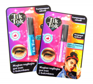 Подводка жидкая для глаз с блестками ТИК ТОК  блогеры рекомендуют 7,5 мл.