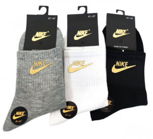 Носки мужские NIKE 95 % хлопок р.41-47 / 10 пар в упаковке/ 1 пара