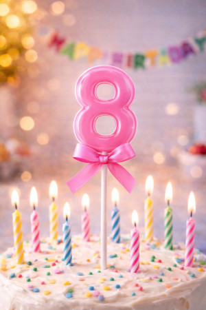 Топпер цифра << 8 >> 21 см.1 шт.