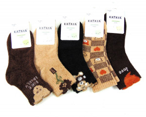 Носки детские термо 62%хлопок 20%перо пряжи 1-4 года/10 пар в упаковке/1 пара