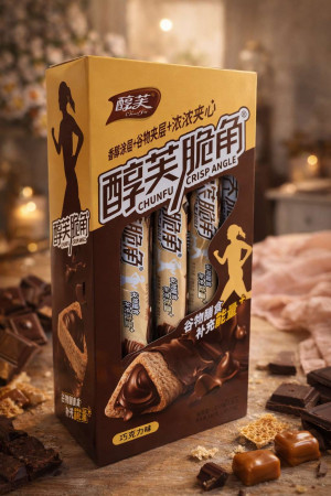 Вафельная палочка Шоколад 22 гр.1 шт./20 шт.в коробке/