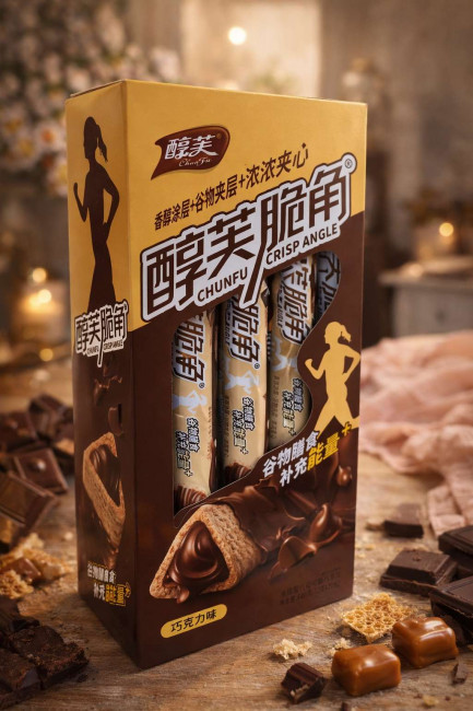 Вафельная палочка Клубника 22 гр.1 шт./20 шт.в коробке/