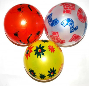 Мяч резиновый в ассортименте 19-21 см.1 шт./600 шт.коробка/