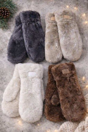 Варежки женские меховые 1 пара