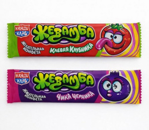 Жевательная конфета «Жевамба» ассорти 10 г,1 шт./ 50 шт.в коробке/