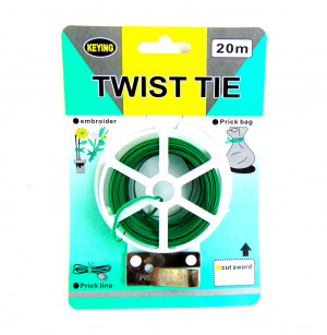 Подвязка с отсекателем не травмирует и надежно удерживает стебли  20 метров