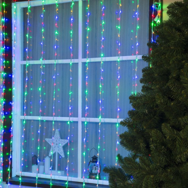 Гирлянда цифровая водопад Радуга  2*1,5 м.360 ламп 1 шт.