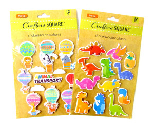 Набор 3 D стикеров 12 шт.15*24 см.