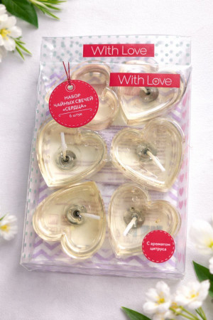 Свечи с ароматом цитруса 6 шт.4 см.